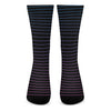 Blue And Purple EDM Wave Print Crew Socks