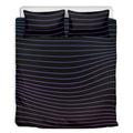 Blue And Purple EDM Wave Print Duvet Cover Bedding Set