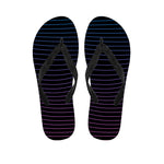 Blue And Purple EDM Wave Print Flip Flops