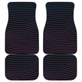 Blue And Purple EDM Wave Print Front and Back Car Floor Mats