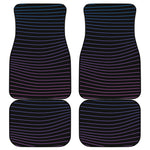 Blue And Purple EDM Wave Print Front and Back Car Floor Mats