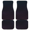 Blue And Purple EDM Wave Print Front and Back Car Floor Mats