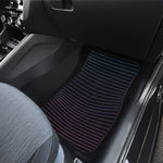 Blue And Purple EDM Wave Print Front and Back Car Floor Mats