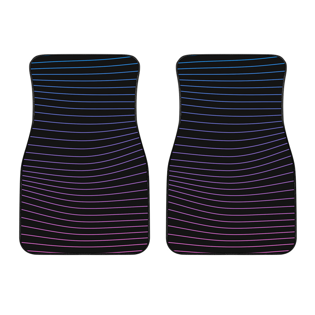 Blue And Purple EDM Wave Print Front Car Floor Mats