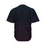 Blue And Purple EDM Wave Print Men's Baseball Jersey