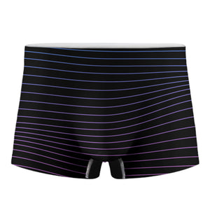 Blue And Purple EDM Wave Print Men's Boxer Briefs