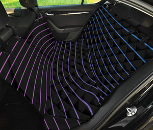 Blue And Purple EDM Wave Print Pet Car Back Seat Cover