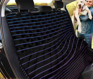 Blue And Purple EDM Wave Print Pet Car Back Seat Cover