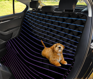 Blue And Purple EDM Wave Print Pet Car Back Seat Cover