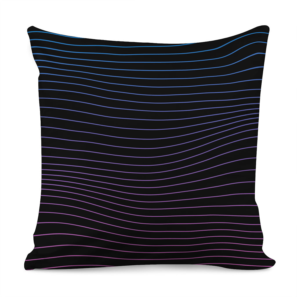 Blue And Purple EDM Wave Print Pillow Cover