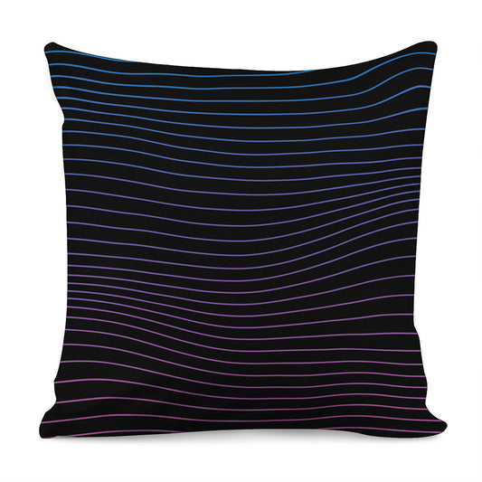 Blue And Purple EDM Wave Print Pillow Cover
