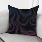 Blue And Purple EDM Wave Print Pillow Cover