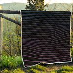 Blue And Purple EDM Wave Print Quilt