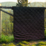 Blue And Purple EDM Wave Print Quilt