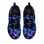 Blue And Purple Lightning Print Black Sneakers