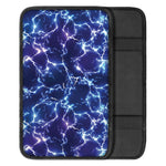 Blue And Purple Lightning Print Car Center Console Cover