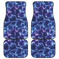 Blue And Purple Lightning Print Front and Back Car Floor Mats