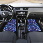 Blue And Purple Lightning Print Front and Back Car Floor Mats