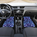 Blue And Purple Lightning Print Front Car Floor Mats