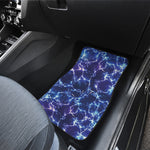 Blue And Purple Lightning Print Front Car Floor Mats