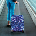 Blue And Purple Lightning Print Luggage Cover