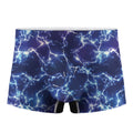 Blue And Purple Lightning Print Men's Boxer Briefs