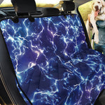 Blue And Purple Lightning Print Pet Car Back Seat Cover