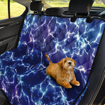 Blue And Purple Lightning Print Pet Car Back Seat Cover