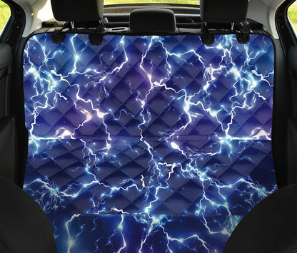 Blue And Purple Lightning Print Pet Car Back Seat Cover