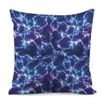 Blue And Purple Lightning Print Pillow Cover