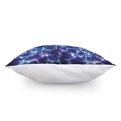Blue And Purple Lightning Print Pillow Cover