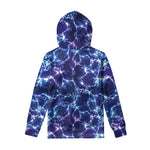 Blue And Purple Lightning Print Pullover Hoodie