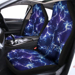 Blue And Purple Lightning Print Universal Fit Car Seat Covers