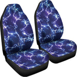 Blue And Purple Lightning Print Universal Fit Car Seat Covers