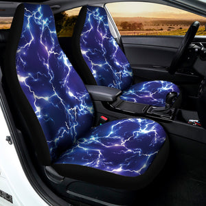 Blue And Purple Lightning Print Universal Fit Car Seat Covers