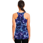 Blue And Purple Lightning Print Women's Racerback Tank Top