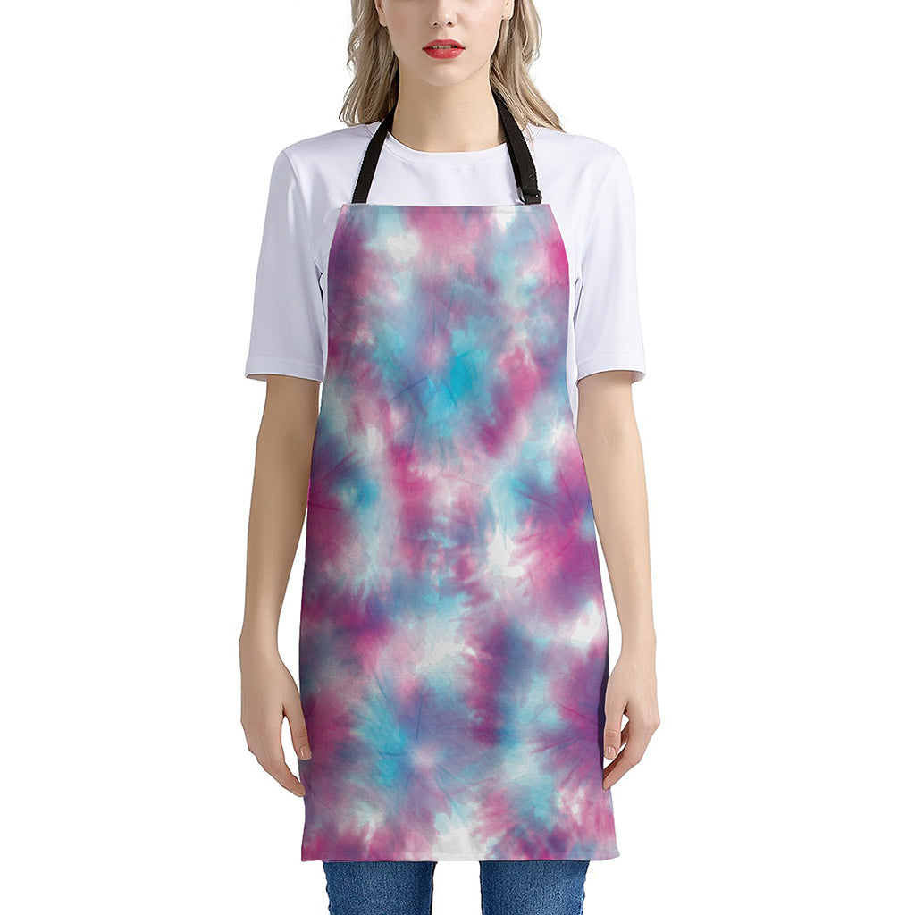 Blue And Purple Shibori Tie Dye Print Apron