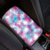 Blue And Purple Shibori Tie Dye Print Car Center Console Cover