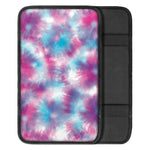 Blue And Purple Shibori Tie Dye Print Car Center Console Cover