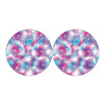 Blue And Purple Shibori Tie Dye Print Car Coasters