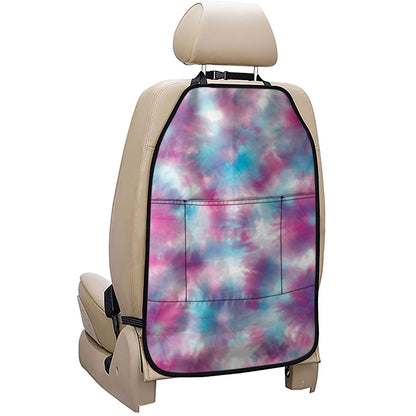 Blue And Purple Shibori Tie Dye Print Car Seat Organizers