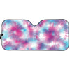 Blue And Purple Shibori Tie Dye Print Car Sun Shade