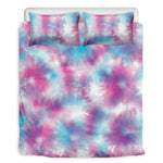 Blue And Purple Shibori Tie Dye Print Duvet Cover Bedding Set