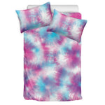 Blue And Purple Shibori Tie Dye Print Duvet Cover Bedding Set