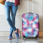 Blue And Purple Shibori Tie Dye Print Luggage Cover