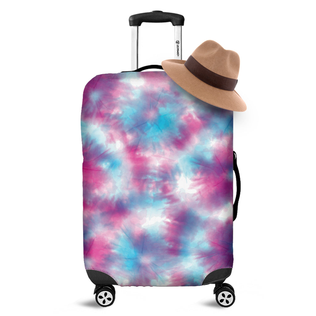 Blue And Purple Shibori Tie Dye Print Luggage Cover