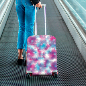 Blue And Purple Shibori Tie Dye Print Luggage Cover