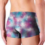 Blue And Purple Shibori Tie Dye Print Men's Boxer Briefs