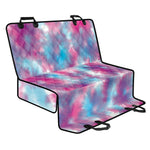 Blue And Purple Shibori Tie Dye Print Pet Car Back Seat Cover