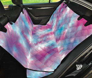 Blue And Purple Shibori Tie Dye Print Pet Car Back Seat Cover